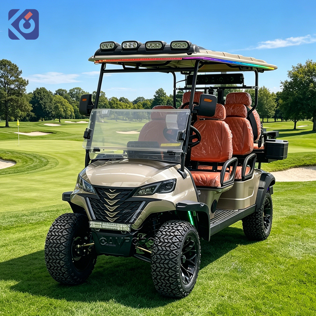 Custom 4-Seater Electric Golf Cart for Canada | Luxury Lithium Utility Vehicle - Image 2