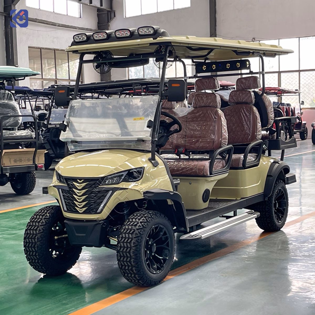 Custom 6-Seater Electric Golf Cart for Resorts, Hotels & Commercial Use