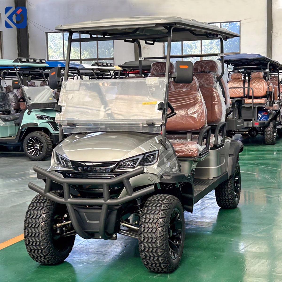 Custom 6 Seater Electric Golf Cart Designed for Belgium Market - Image 2