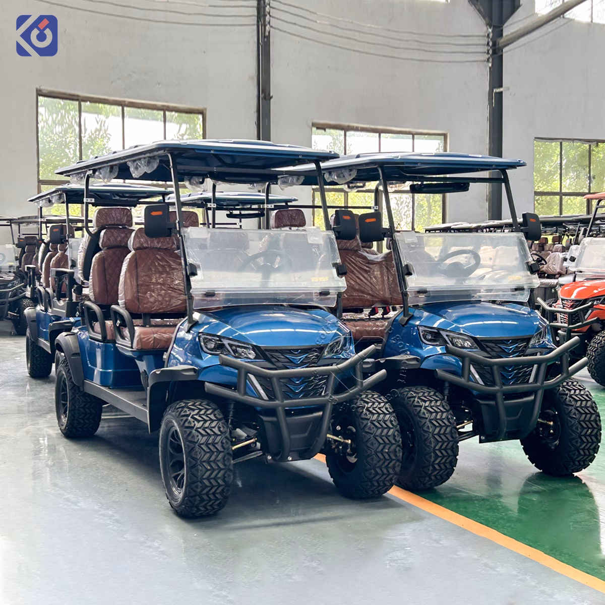 Custom 6 Seater Electric Golf Cart with 72V Lithium Battery