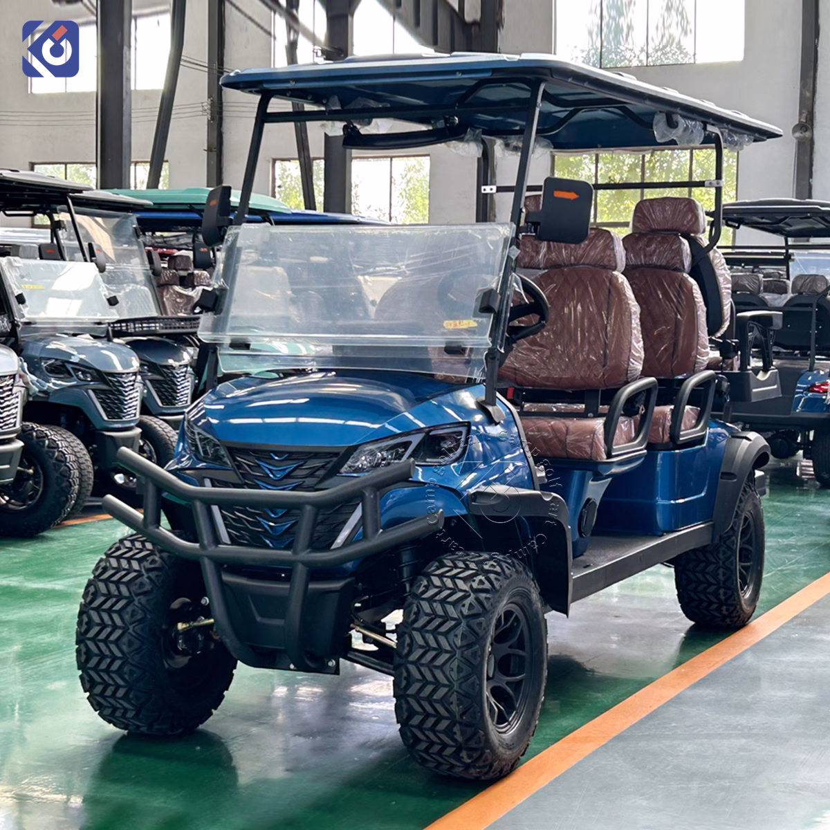 Custom 6 Seater Electric Golf Cart with 72V Lithium Battery - Image 4